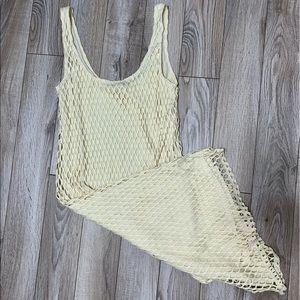 Zara open weave crochet midi dress - fully lined